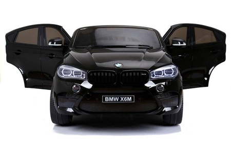 Elektroauto BMW X6 Schwarz Kinderfahrzeug Ledersitz weiche EVA-Reifen 2x45W Auto