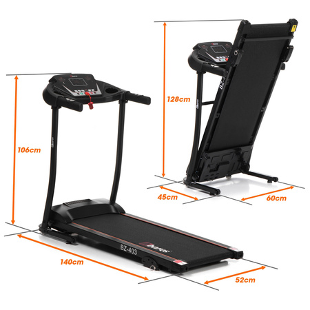 Bieżnia treningowa elektryczna AbarQs fitness BZ-403