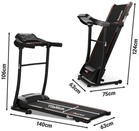 Bieżnia Elektryczna Domowa Treningowa AbarQs BZ-402