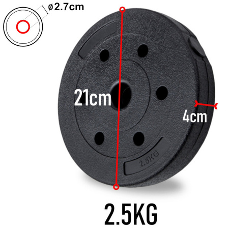 Zestaw obciążeń kompozytowych bitumiczne 20 kg 8x2,5 AbarQs