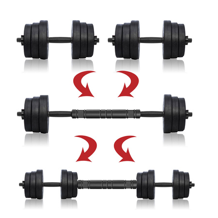 Hantle treningowe bitumiczne AbarQs HC-30KG (2x15kg)