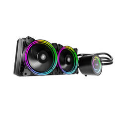 Chłodzenie wodne komputera AiO Darkflash TR240 RGB 2x 120x120 (czarne)