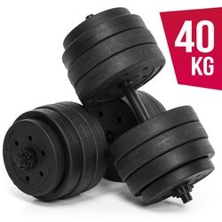 Hantle treningowe bitumiczne AbarQs HC-40KG (2x20kg)