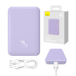 Powerbank Baseus Magnetic Mini 10000mAh 20W (fioletowy)