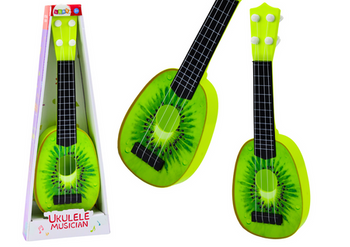 Ukulele Dla Dzieci Mini Gitara 4 Struny Owoc Kiwi Zielona 15"